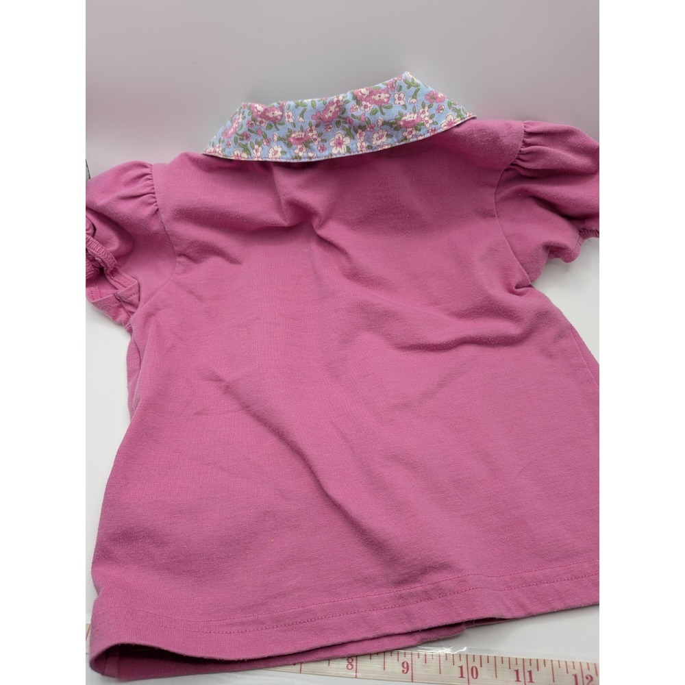 Sz 3T Floral 2 Piece Spring Outfit Vtg 90s Embroidered Shirt Skirt Skort Baby - Picture 5 of 16